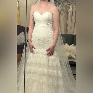 Lillian West All Over Lace Wedding Gown